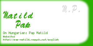 matild pap business card